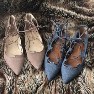 Lace up ballet flat bundle